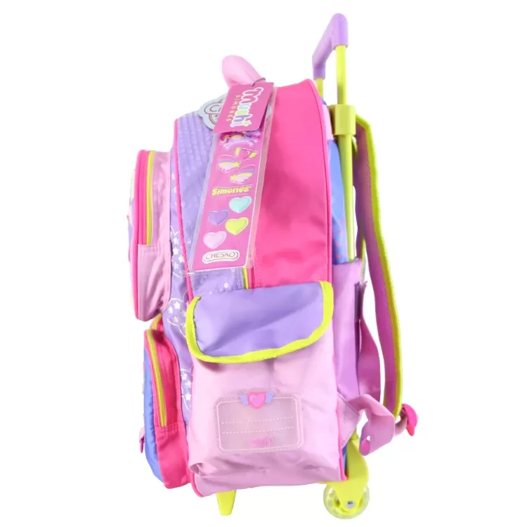 Mochila Escolar Cresko 2026 Simones 18" con Carro Art.SI947